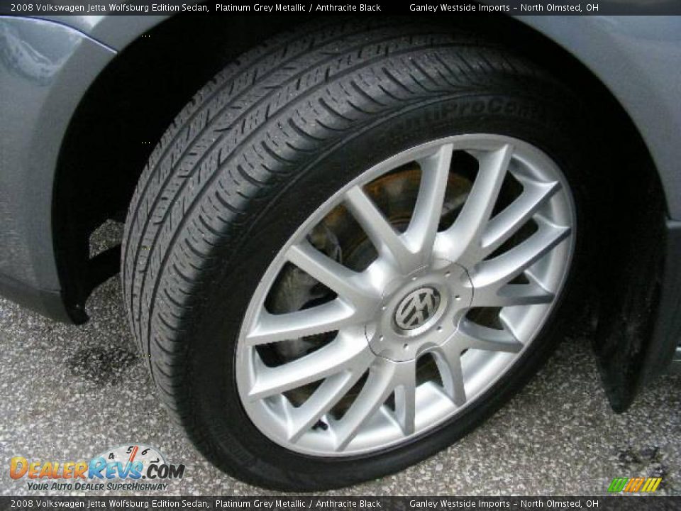 2008 Volkswagen Jetta Wolfsburg Edition Sedan Platinum Grey Metallic / Anthracite Black Photo #23