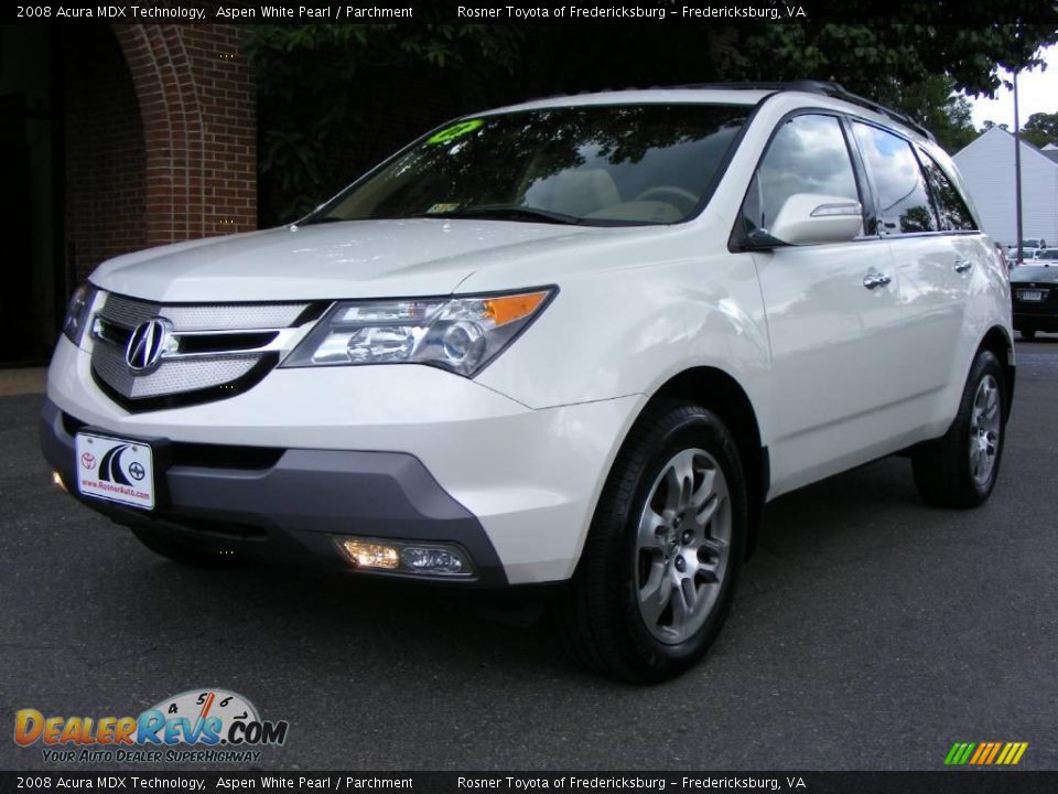 2008 Acura MDX Technology Aspen White Pearl / Parchment Photo #1