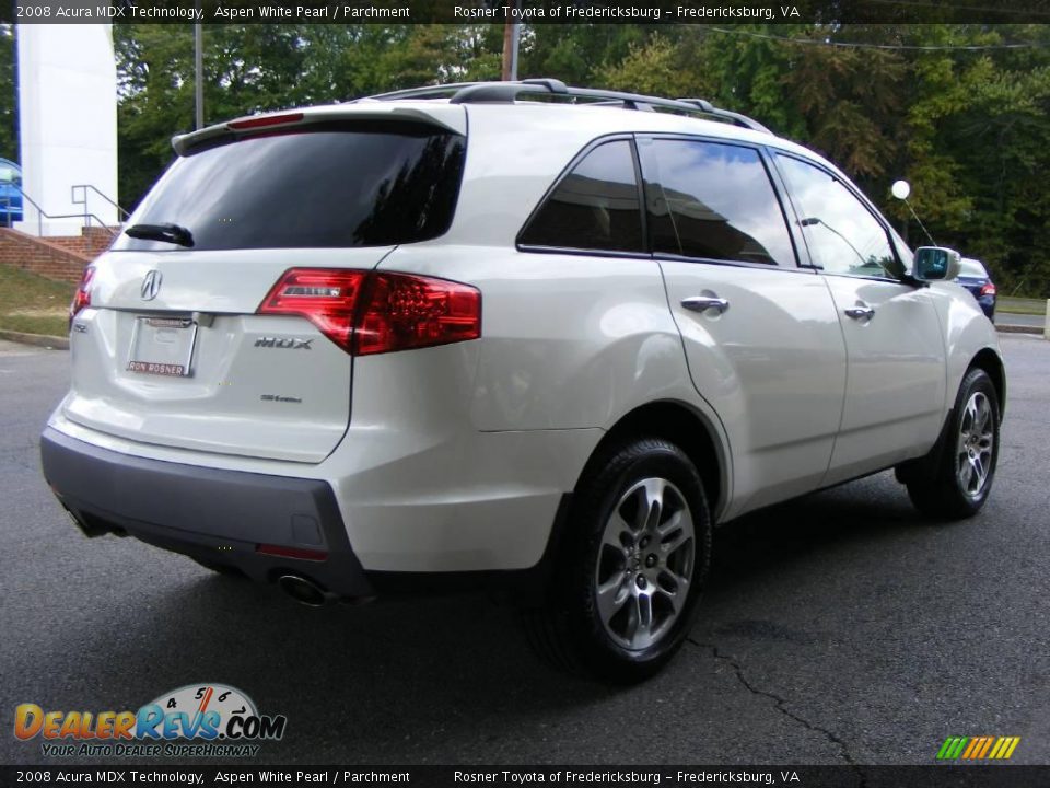2008 Acura MDX Technology Aspen White Pearl / Parchment Photo #3