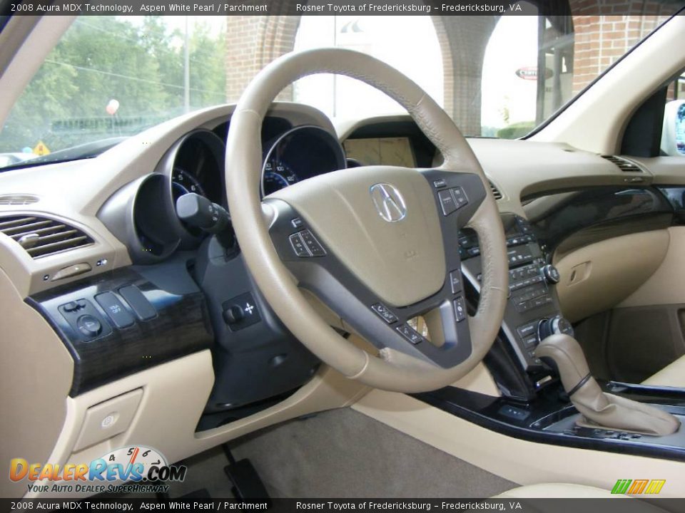 2008 Acura MDX Technology Aspen White Pearl / Parchment Photo #5