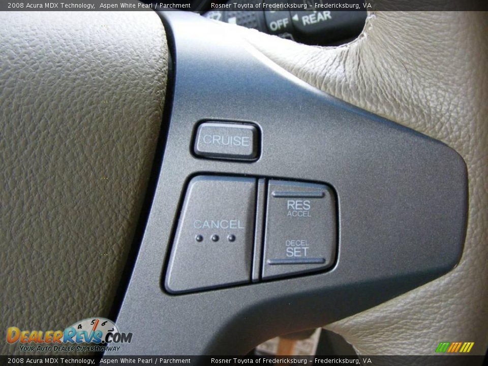 2008 Acura MDX Technology Aspen White Pearl / Parchment Photo #12