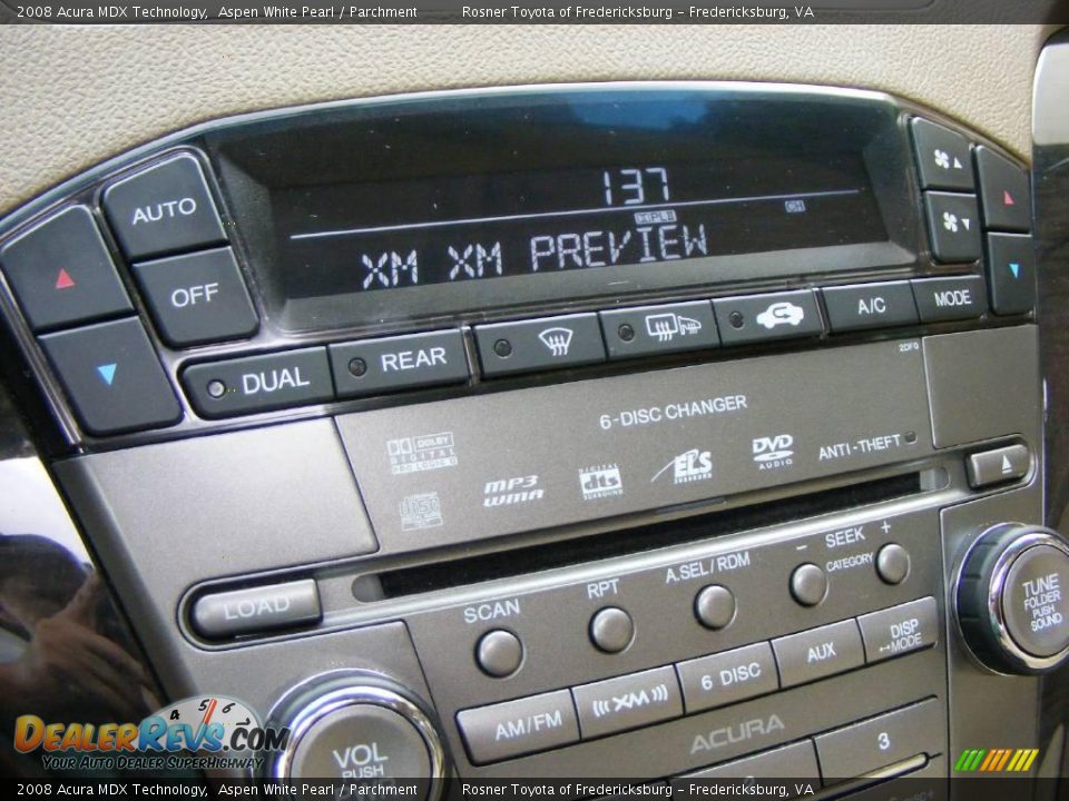 2008 Acura MDX Technology Aspen White Pearl / Parchment Photo #17