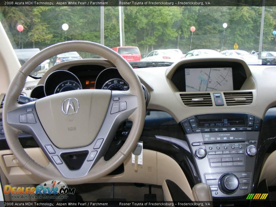 2008 Acura MDX Technology Aspen White Pearl / Parchment Photo #21