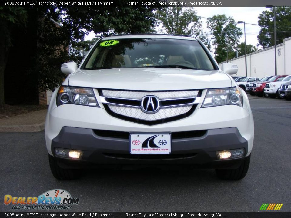 2008 Acura MDX Technology Aspen White Pearl / Parchment Photo #24