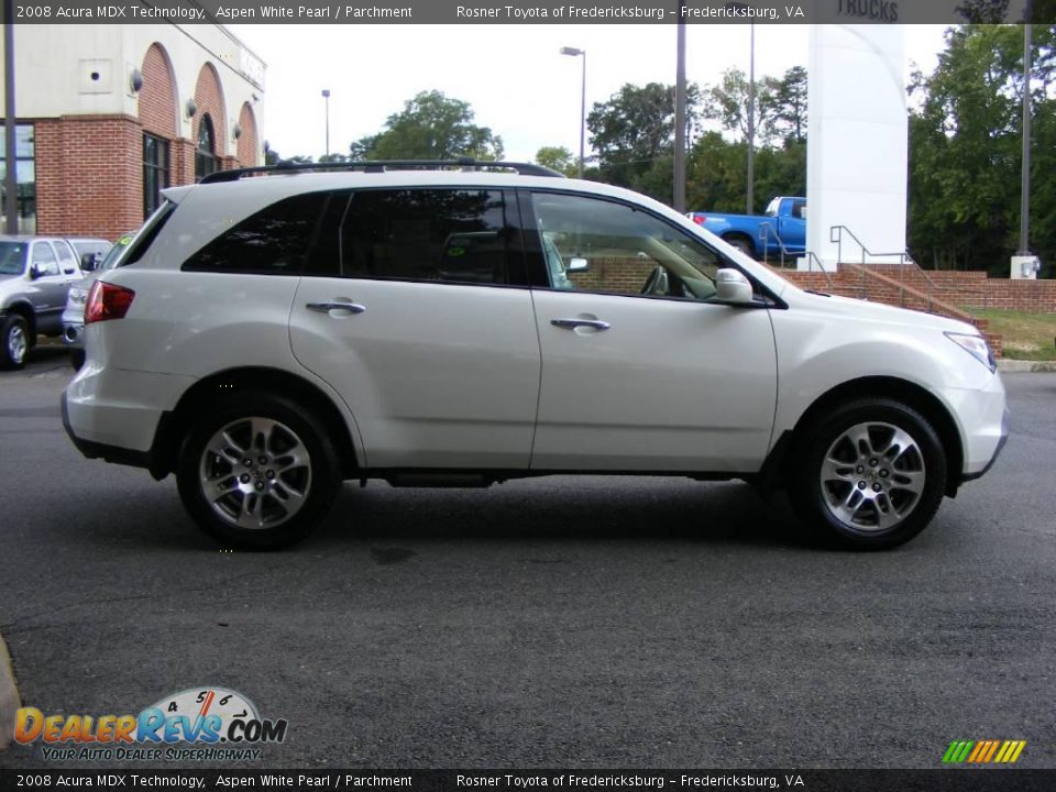 2008 Acura MDX Technology Aspen White Pearl / Parchment Photo #25