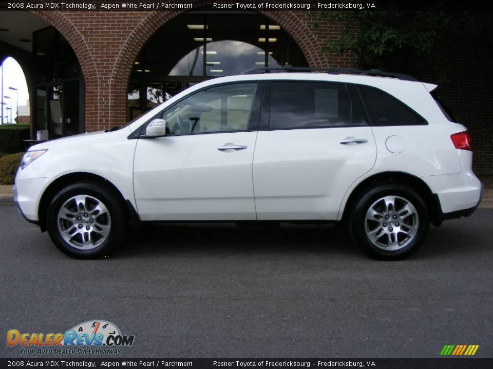 2008 Acura MDX Technology Aspen White Pearl / Parchment Photo #27
