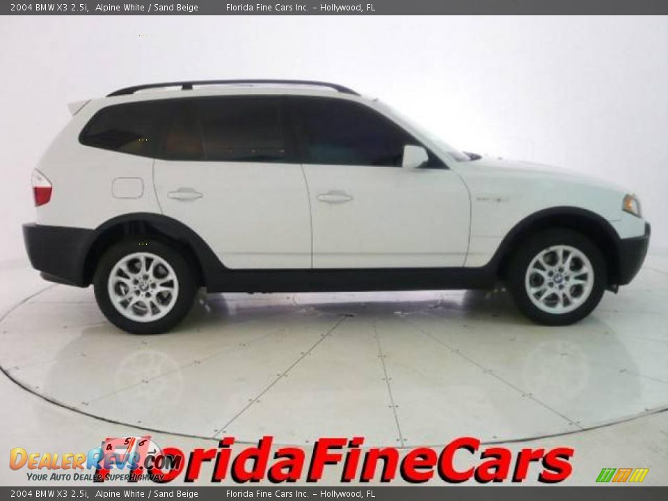 2004 BMW X3 2.5i Alpine White / Sand Beige Photo #4