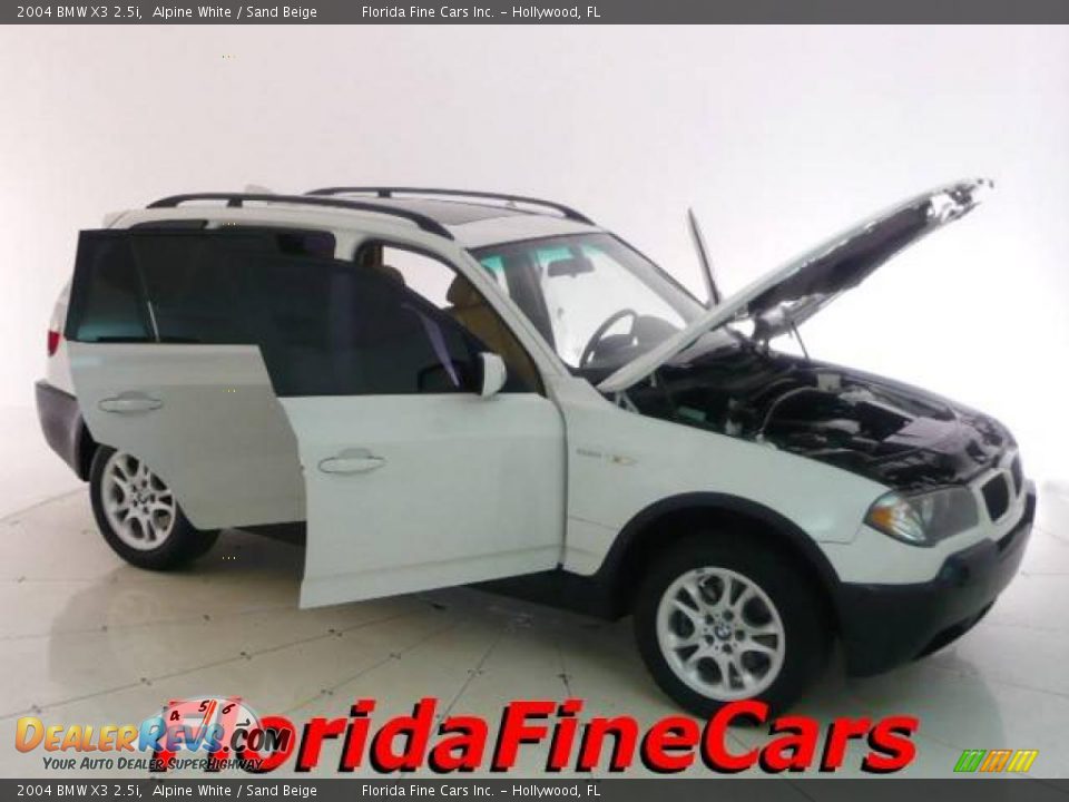 2004 BMW X3 2.5i Alpine White / Sand Beige Photo #7