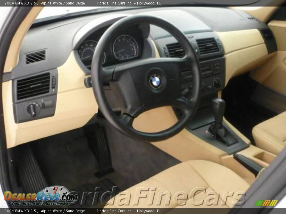 2004 BMW X3 2.5i Alpine White / Sand Beige Photo #12