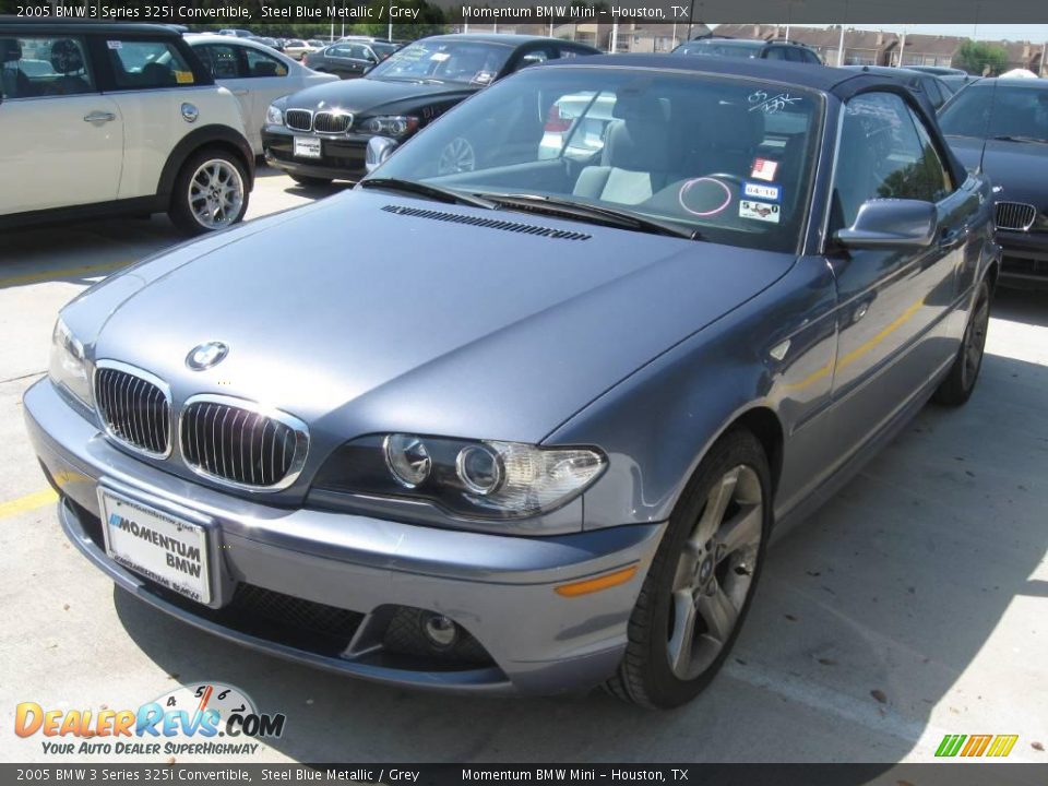 2005 BMW 3 Series 325i Convertible Steel Blue Metallic / Grey Photo #1