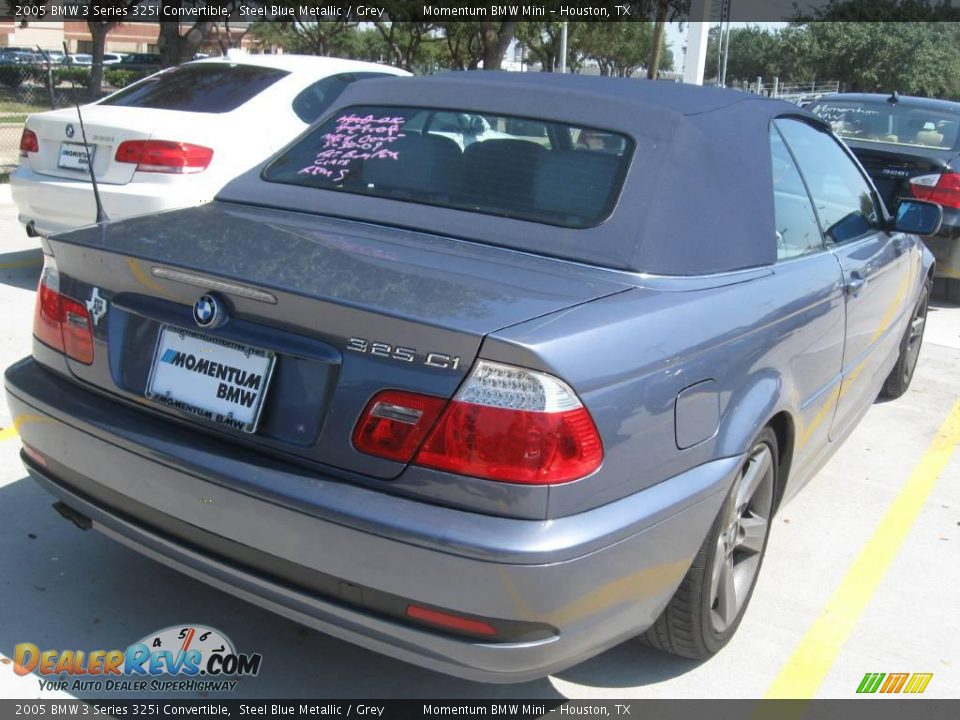 2005 BMW 3 Series 325i Convertible Steel Blue Metallic / Grey Photo #2