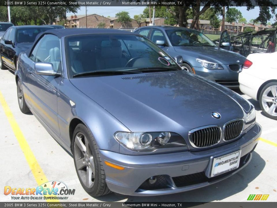 2005 BMW 3 Series 325i Convertible Steel Blue Metallic / Grey Photo #3