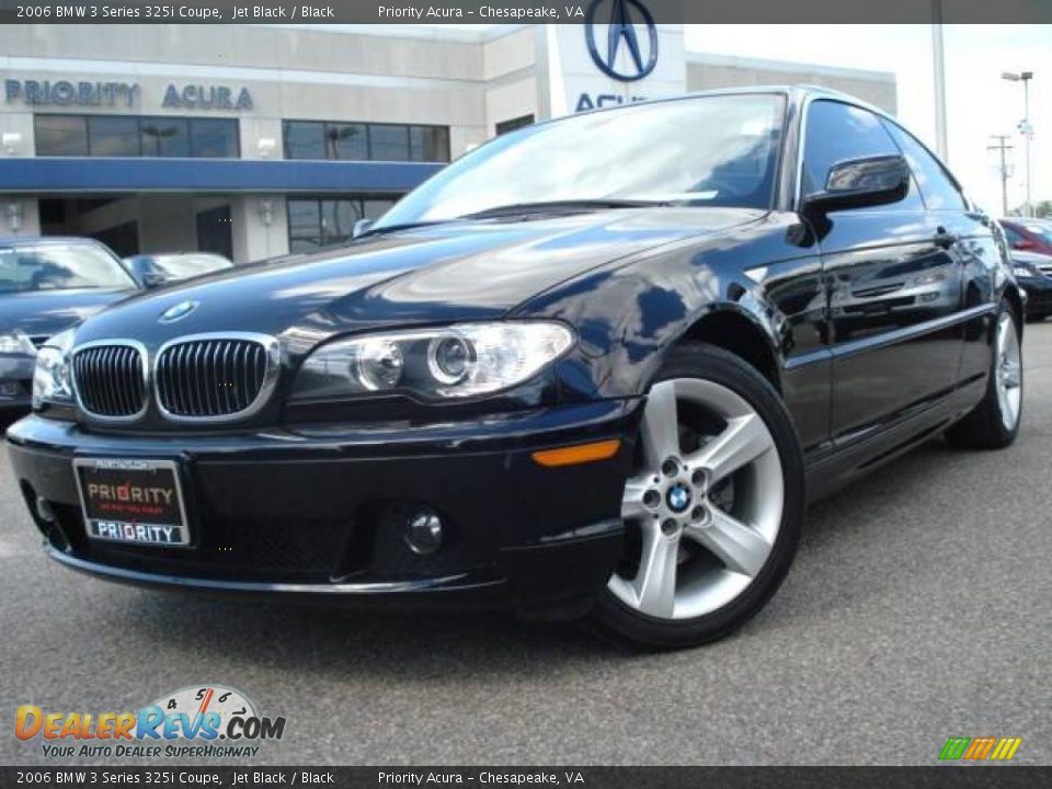 2006 BMW 3 Series 325i Coupe Jet Black / Black Photo #1