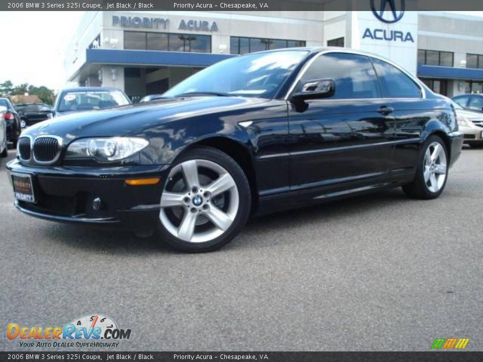 2006 BMW 3 Series 325i Coupe Jet Black / Black Photo #2