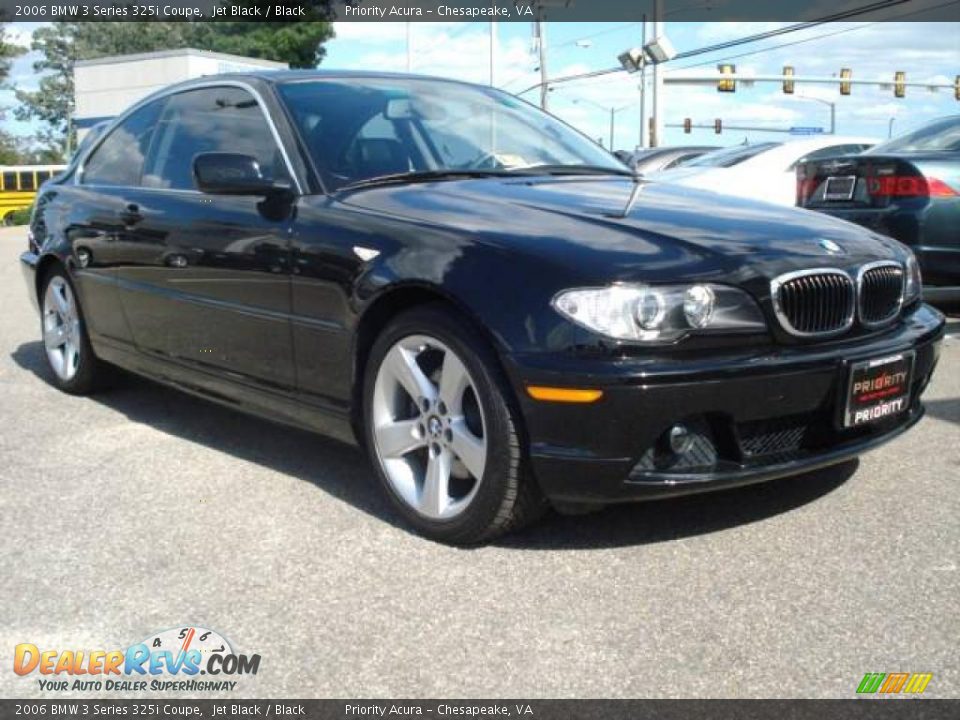 2006 BMW 3 Series 325i Coupe Jet Black / Black Photo #7