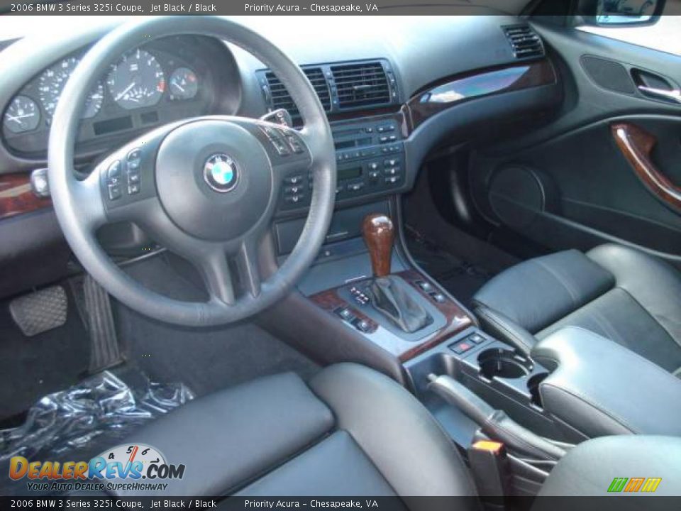 2006 BMW 3 Series 325i Coupe Jet Black / Black Photo #11