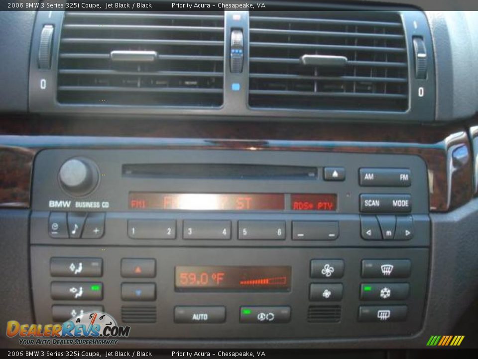 2006 BMW 3 Series 325i Coupe Jet Black / Black Photo #13
