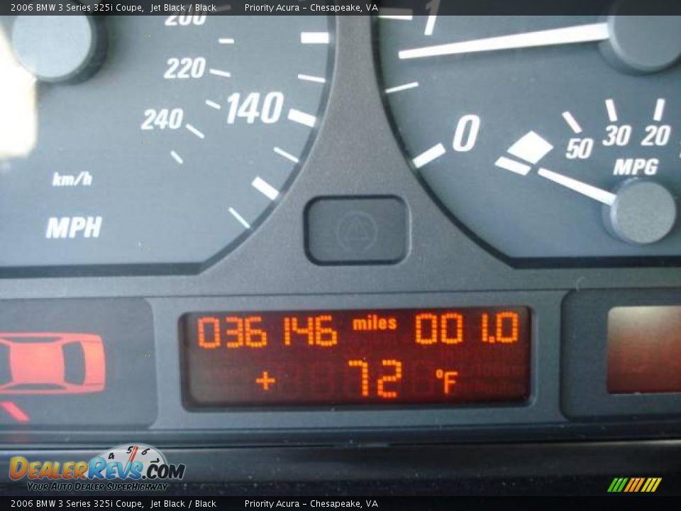 2006 BMW 3 Series 325i Coupe Jet Black / Black Photo #19