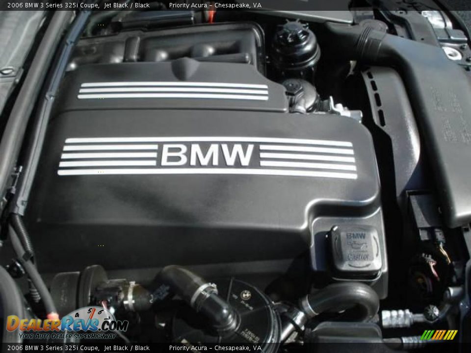 2006 BMW 3 Series 325i Coupe Jet Black / Black Photo #24