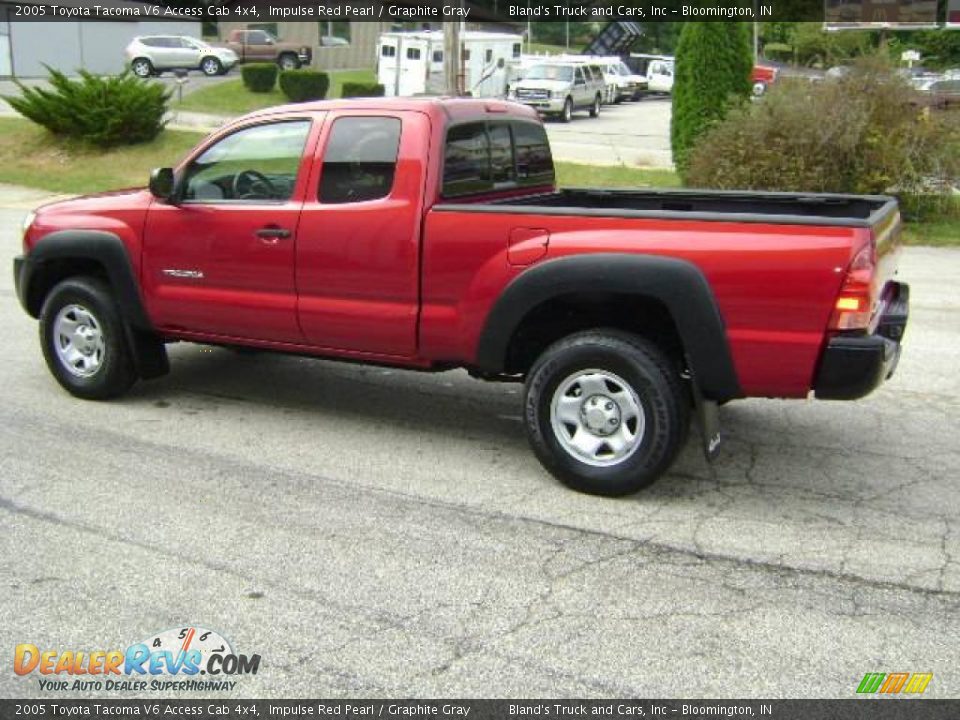 2005 Toyota Tacoma V6 Access Cab 4x4 Impulse Red Pearl / Graphite Gray Photo #1