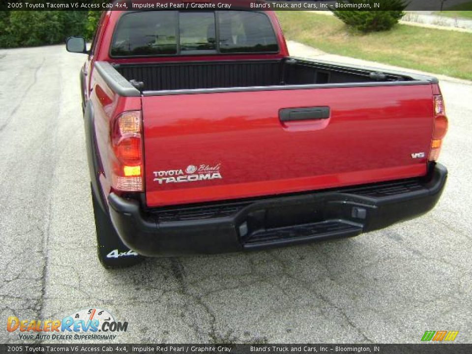 2005 Toyota Tacoma V6 Access Cab 4x4 Impulse Red Pearl / Graphite Gray Photo #2