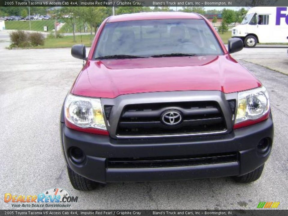 2005 Toyota Tacoma V6 Access Cab 4x4 Impulse Red Pearl / Graphite Gray Photo #4