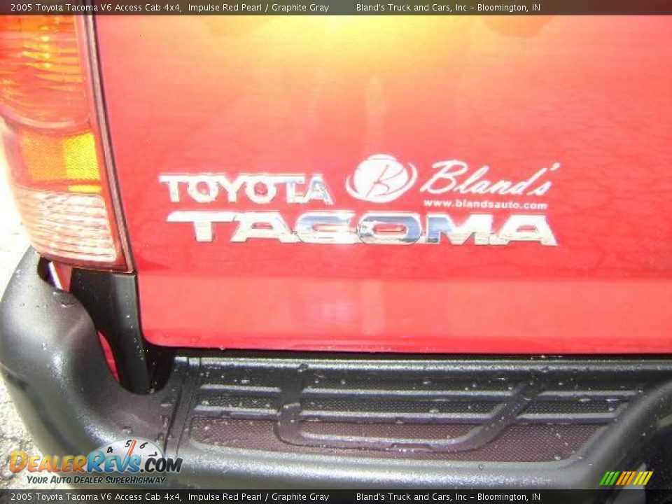 2005 Toyota Tacoma V6 Access Cab 4x4 Impulse Red Pearl / Graphite Gray Photo #7