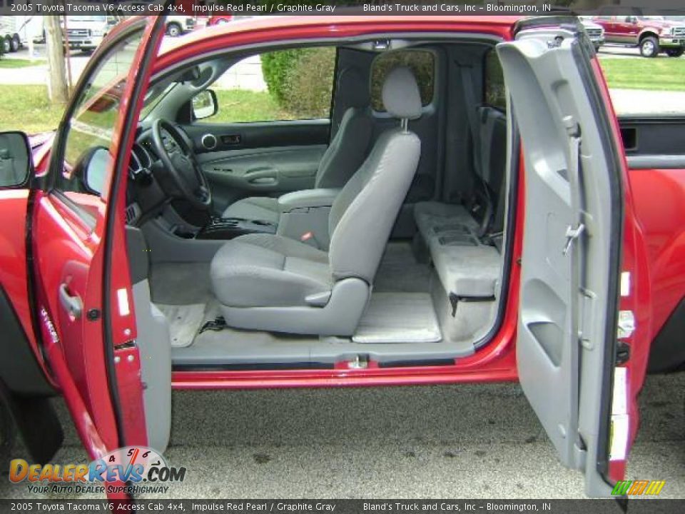 2005 Toyota Tacoma V6 Access Cab 4x4 Impulse Red Pearl / Graphite Gray Photo #8