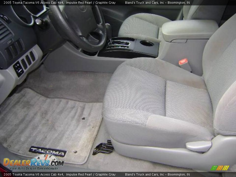 2005 Toyota Tacoma V6 Access Cab 4x4 Impulse Red Pearl / Graphite Gray Photo #10