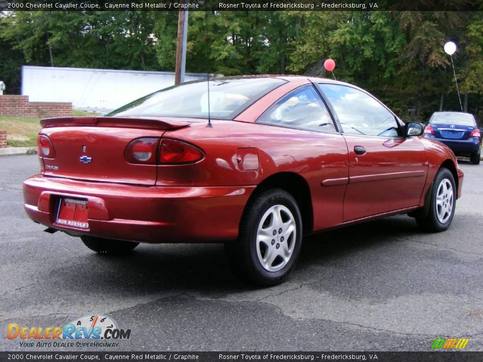 2000 Chevrolet Cavalier Coupe Cayenne Red Metallic / Graphite Photo #3