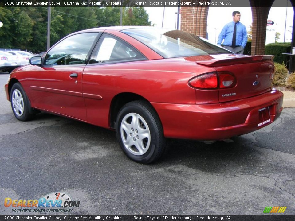 2000 Chevrolet Cavalier Coupe Cayenne Red Metallic / Graphite Photo #4