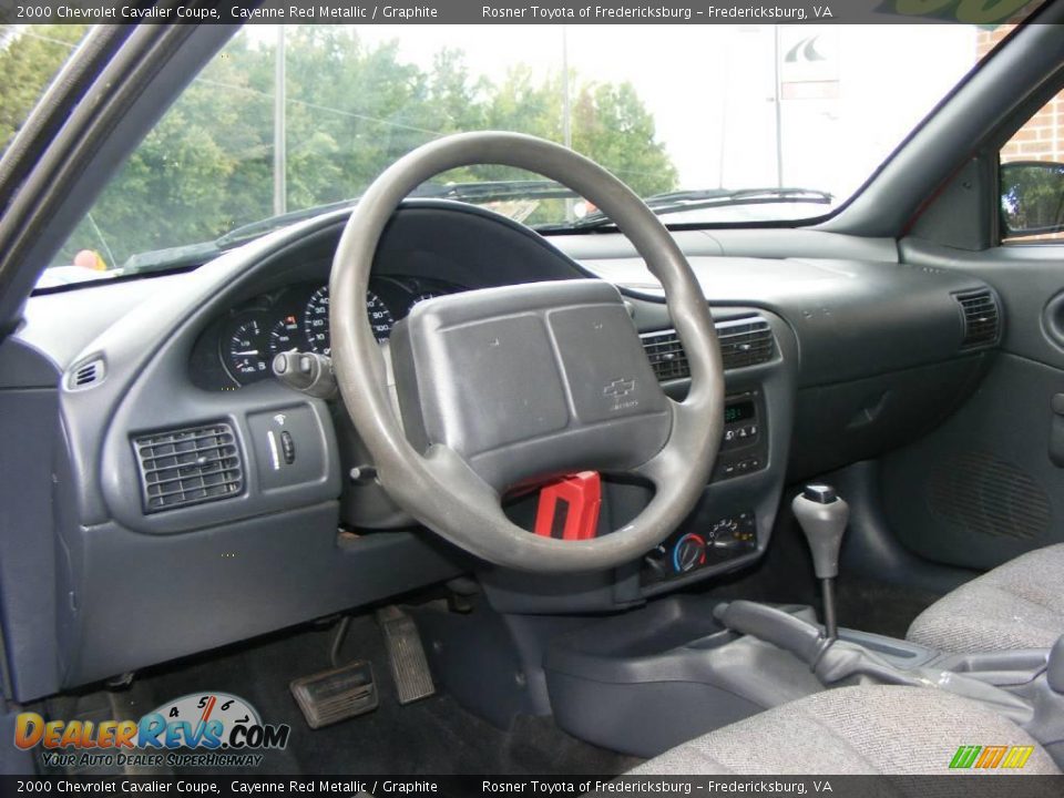 2000 Chevrolet Cavalier Coupe Cayenne Red Metallic / Graphite Photo #5