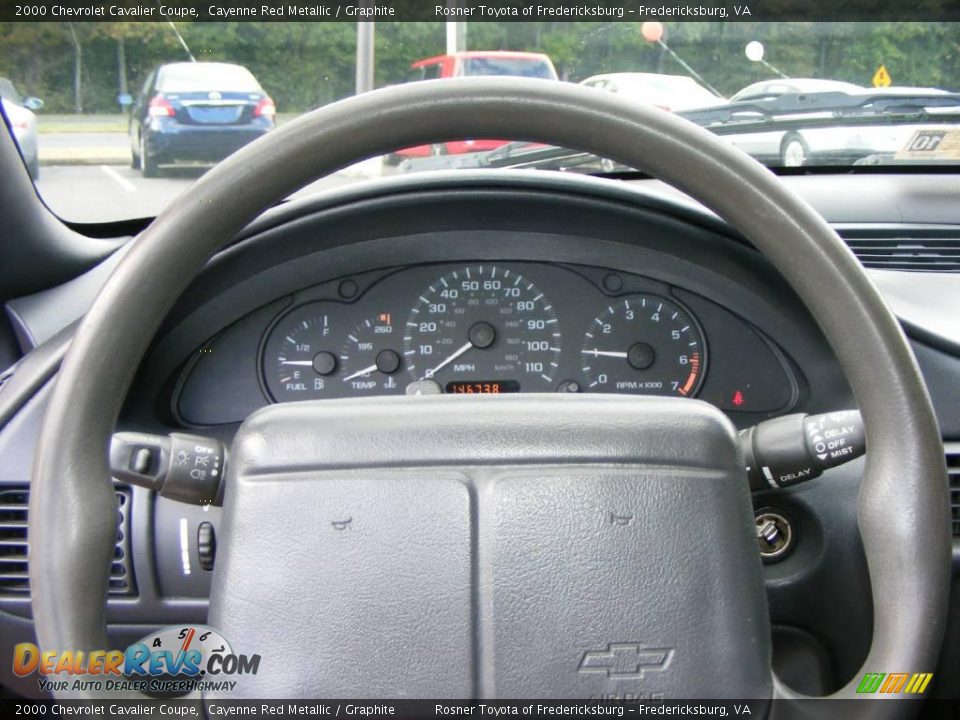 2000 Chevrolet Cavalier Coupe Cayenne Red Metallic / Graphite Photo #8
