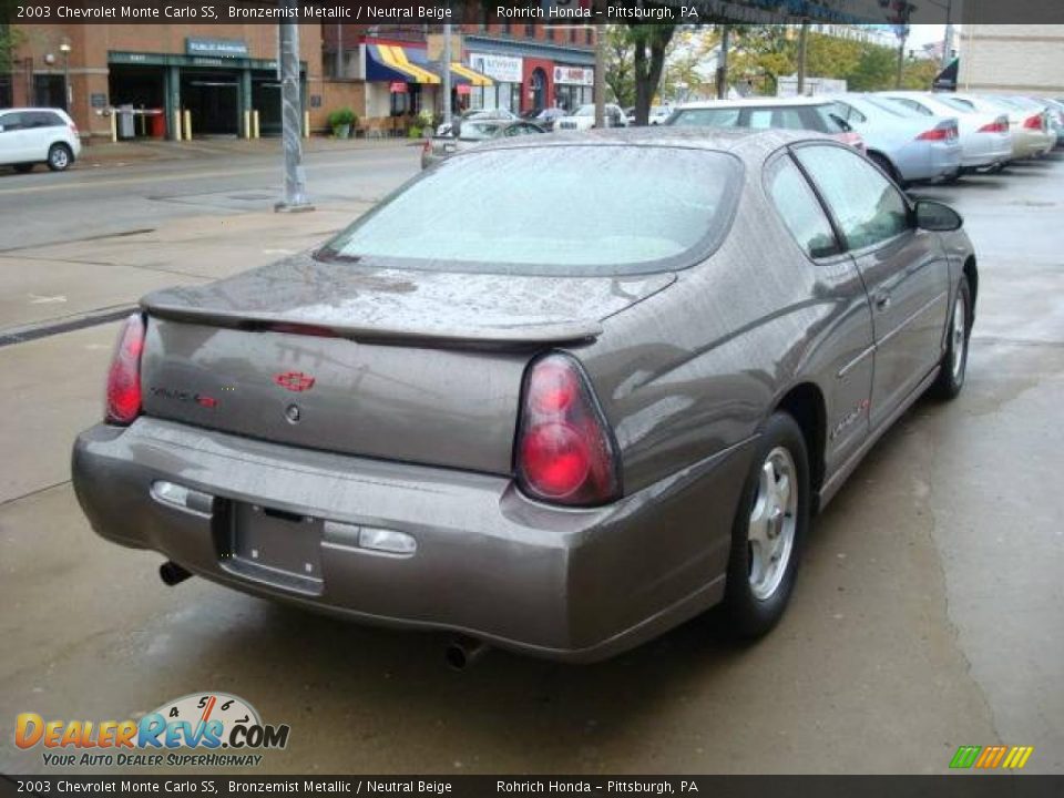 2003 Chevrolet Monte Carlo SS Bronzemist Metallic / Neutral Beige Photo #4