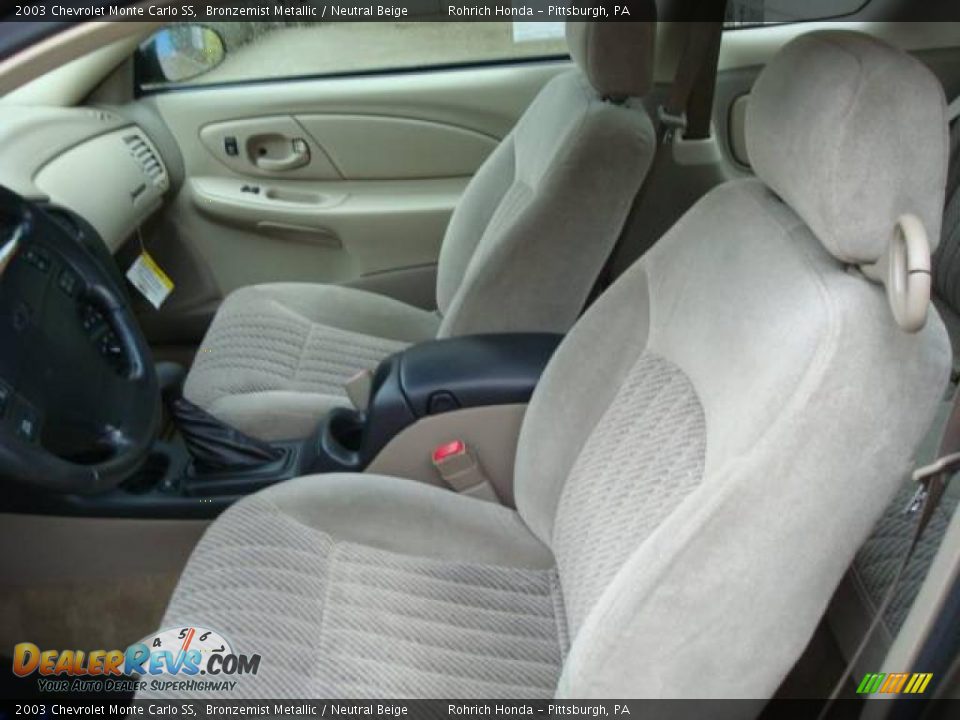 2003 Chevrolet Monte Carlo SS Bronzemist Metallic / Neutral Beige Photo #10