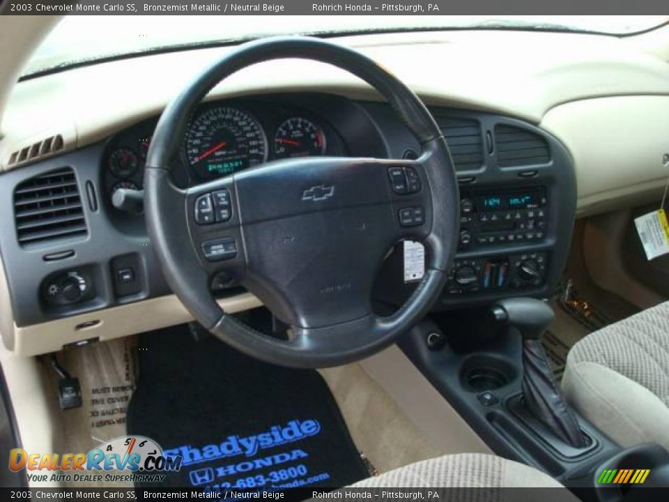 2003 Chevrolet Monte Carlo SS Bronzemist Metallic / Neutral Beige Photo #12
