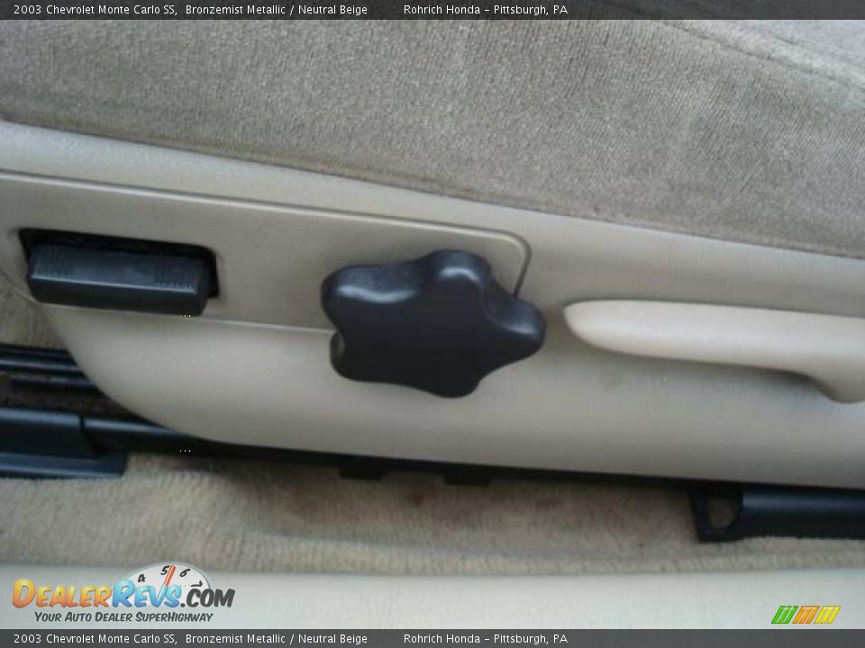 2003 Chevrolet Monte Carlo SS Bronzemist Metallic / Neutral Beige Photo #14