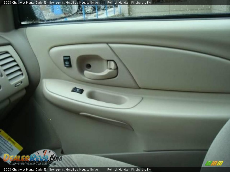 2003 Chevrolet Monte Carlo SS Bronzemist Metallic / Neutral Beige Photo #17