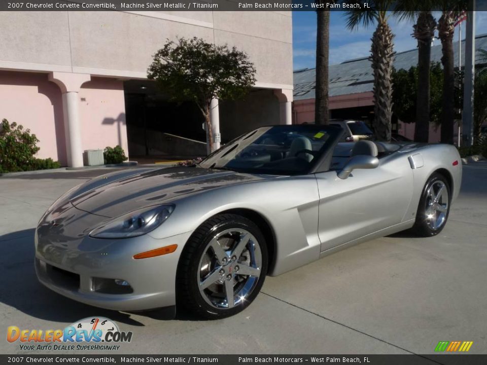 2007 Chevrolet Corvette Convertible Machine Silver Metallic / Titanium Photo #1