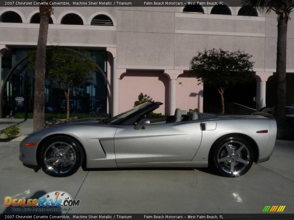 2007 Chevrolet Corvette Convertible Machine Silver Metallic / Titanium Photo #3