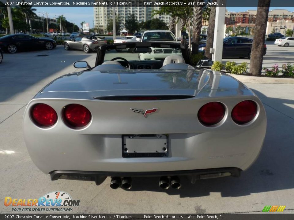 2007 Chevrolet Corvette Convertible Machine Silver Metallic / Titanium Photo #5