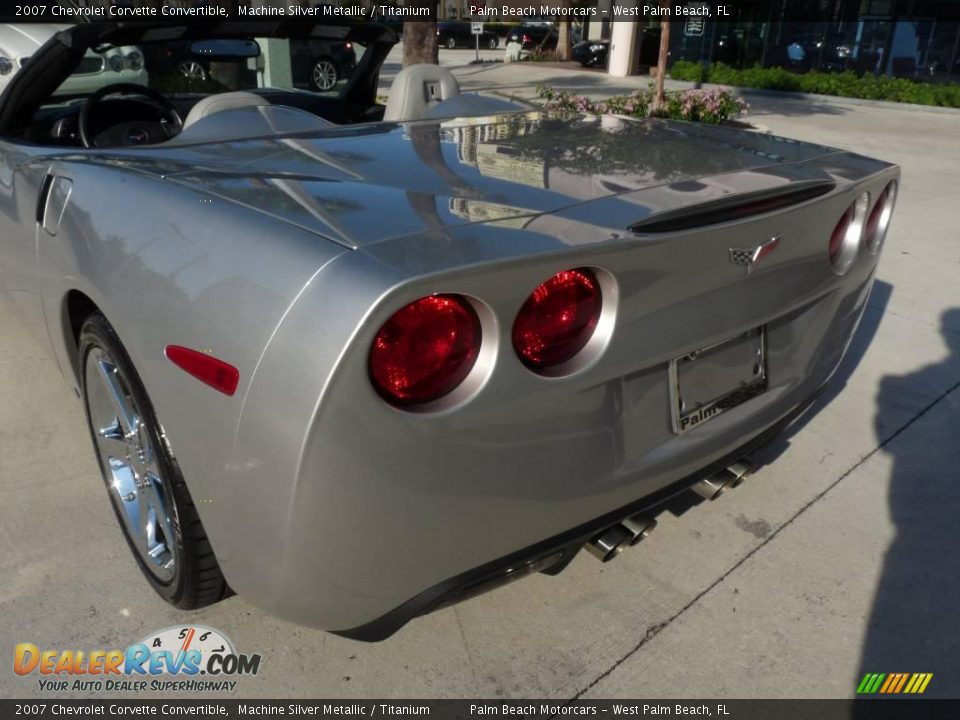 2007 Chevrolet Corvette Convertible Machine Silver Metallic / Titanium Photo #7