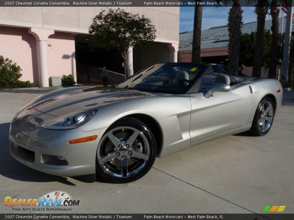 2007 Chevrolet Corvette Convertible Machine Silver Metallic / Titanium Photo #10