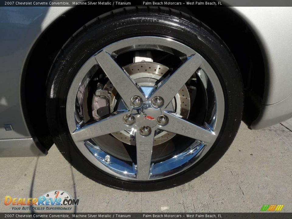 2007 Chevrolet Corvette Convertible Machine Silver Metallic / Titanium Photo #11