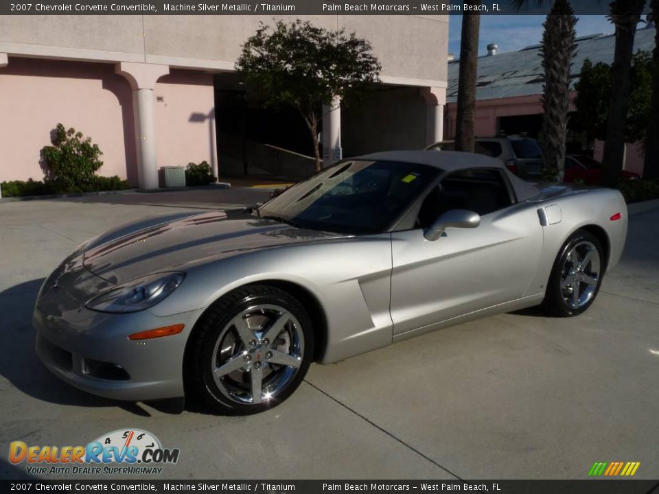 2007 Chevrolet Corvette Convertible Machine Silver Metallic / Titanium Photo #12