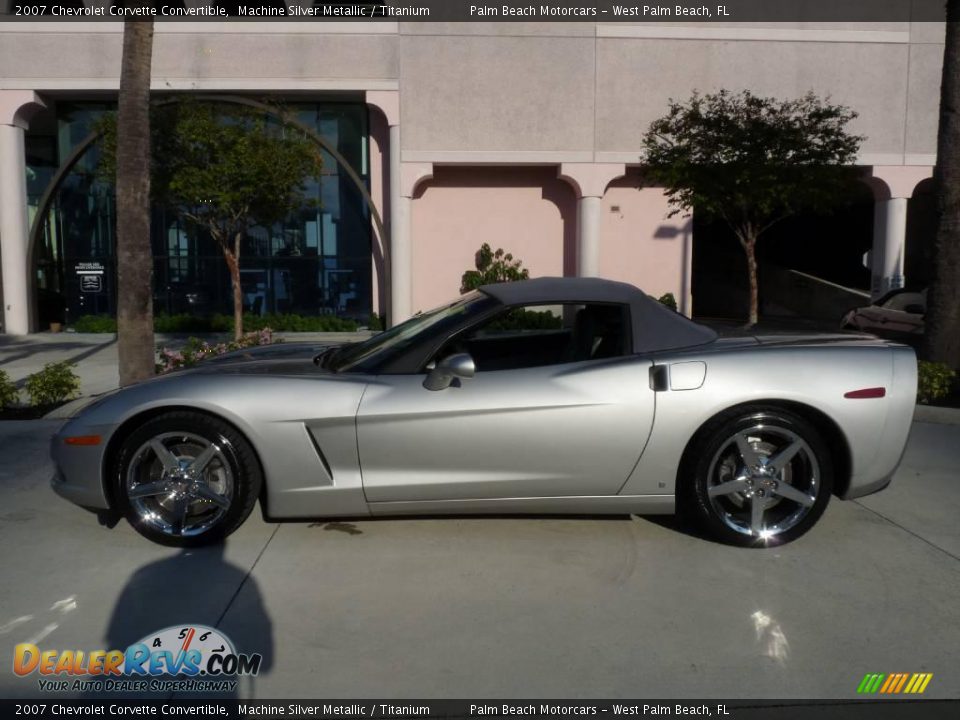 2007 Chevrolet Corvette Convertible Machine Silver Metallic / Titanium Photo #13