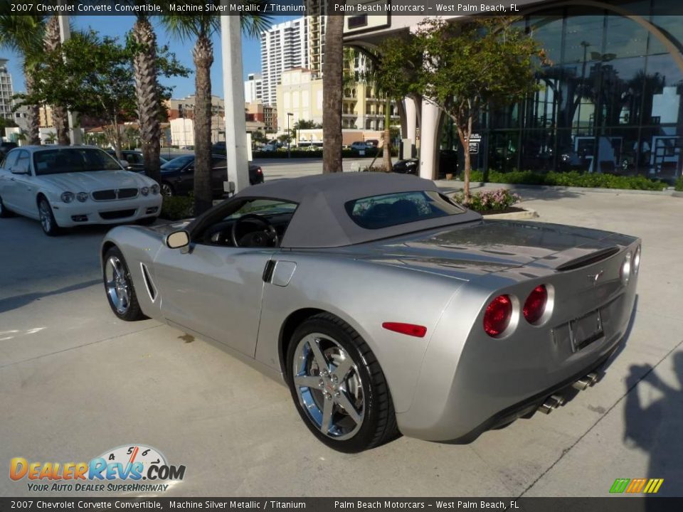 2007 Chevrolet Corvette Convertible Machine Silver Metallic / Titanium Photo #14