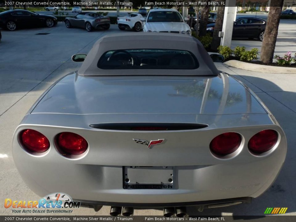 2007 Chevrolet Corvette Convertible Machine Silver Metallic / Titanium Photo #15