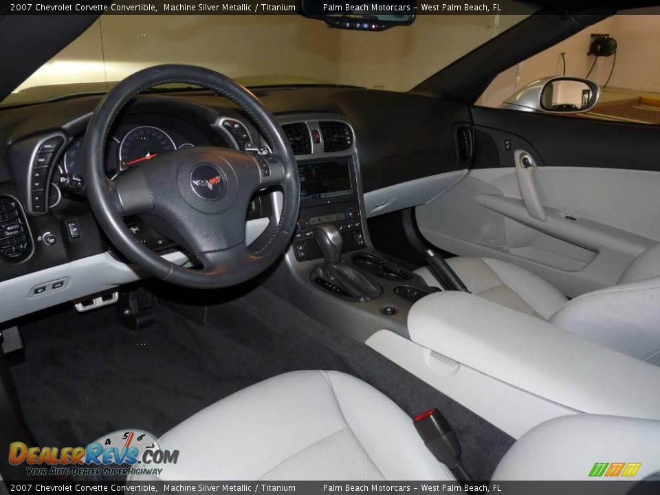 2007 Chevrolet Corvette Convertible Machine Silver Metallic / Titanium Photo #16