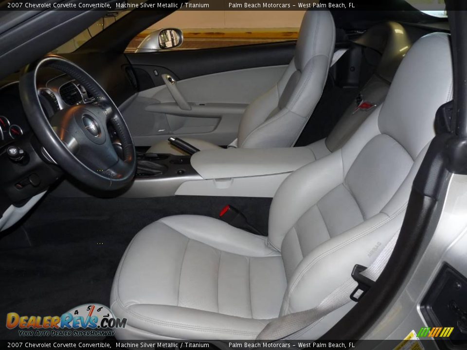 2007 Chevrolet Corvette Convertible Machine Silver Metallic / Titanium Photo #17